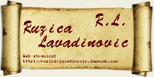 Ružica Lavadinović vizit kartica